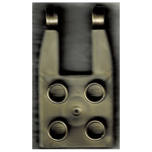Lego Duplo Plate 2 x 2 with Tow Rope Holder Arms / Flat Dark Gold
