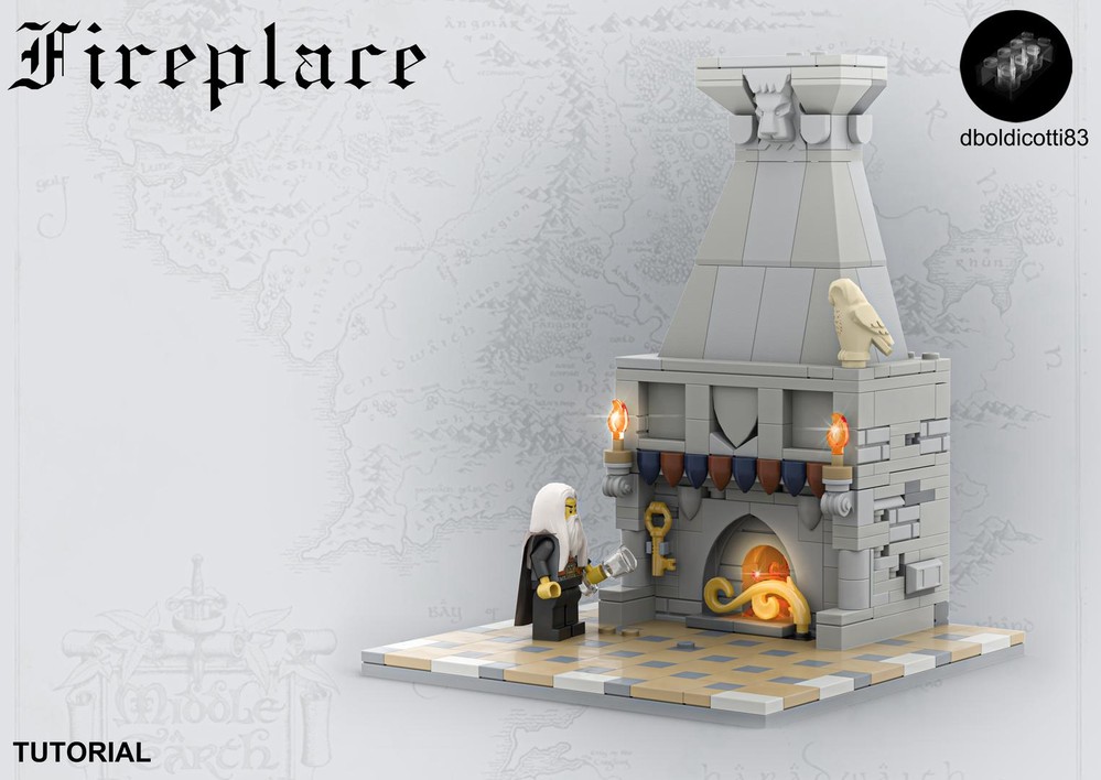 Lego King's room Fireplace