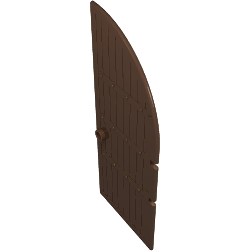 Lego Door, Gate 1 x 5 x 11 Curved Top / Brown