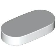 Lego Tile Round 1 x 2 / White