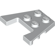 Lego Wedge Plate 3 x 4 with Stud Notches / White
