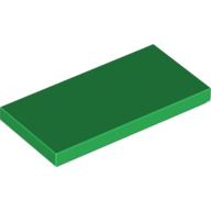 Lego Tile 2 x 4 with Groove / Green