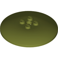 Lego Dish 6 x 6 Inverted (Radar) with Solid Studs / Olive Green