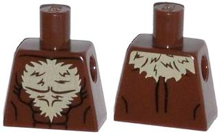 Lego Torso Batman Bat with Tan Fur Pattern