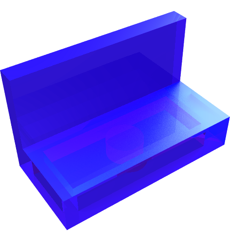 Lego Panel 1 x 2 x 1 [Square Corners] / Trans-Purple