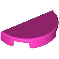 Lego Tile Round 1 x 2 Half Circle / Dark Pink
