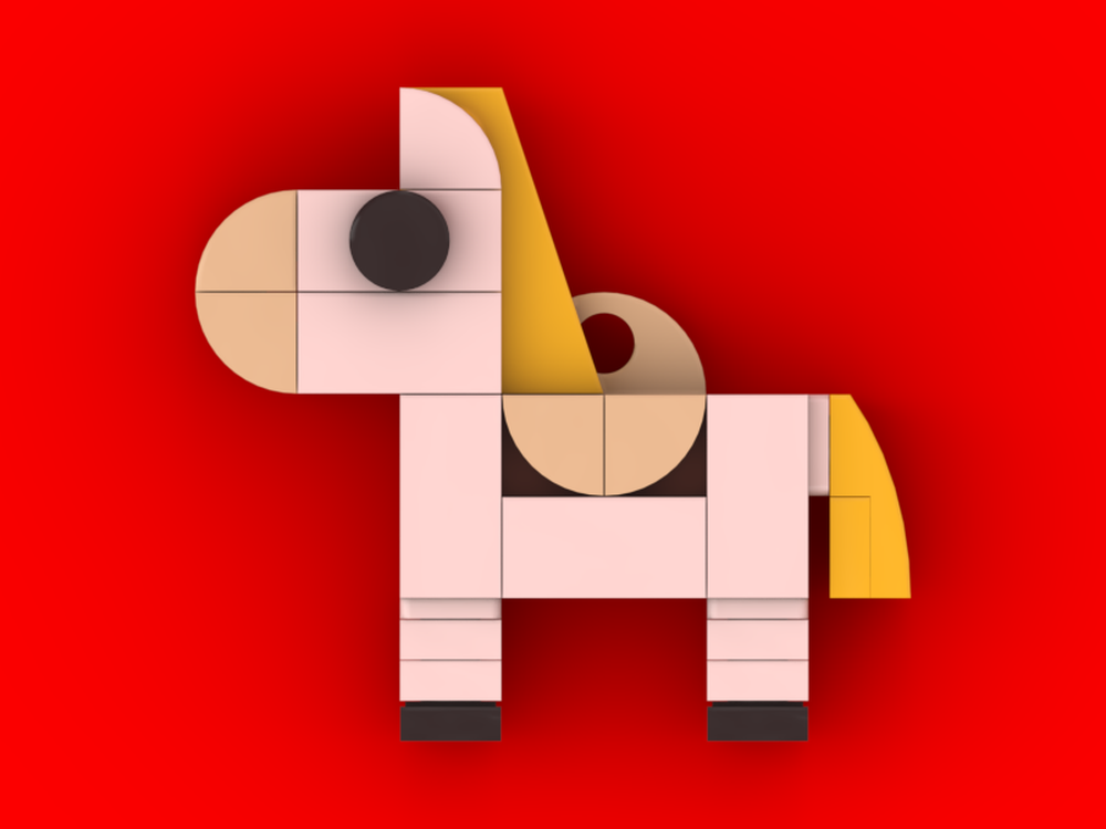 Lego Horse Keychain