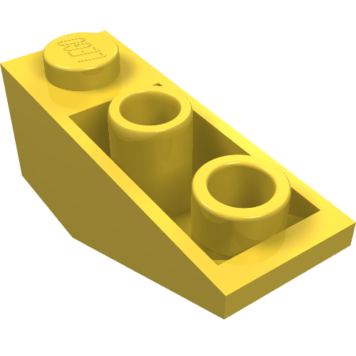 Lego Brick Sloped Inverted 34° 3 x 1 without Internal Stopper / Yellow