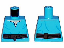 Lego Torso SW V-Neck Shirt and Dark Brown High Tie Belt Pattern / Dark Azure