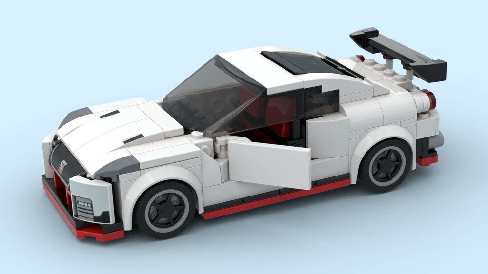 Lego Modified Nissan GT-R from Speed Champion Set 76896 with pullback motor