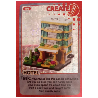 Lego Trading Card, Create The World - Hotel (foil) / [No Color/Any Color]