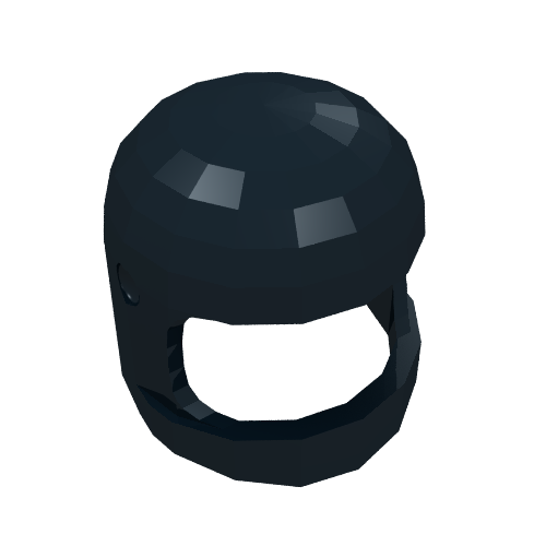 Lego Helmet Classic with Thick Chin Guard and Visor Dimples / Black