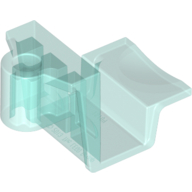 Lego Equipment Bracket 4 x 2 x 2 No Studs with Axle Hole / Trans-Light Blue