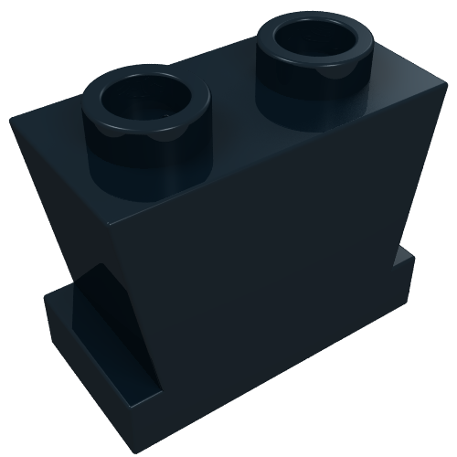 Lego Brick 1 x 2 Tapered (Legs Old) / Black