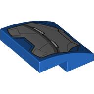Lego Brick Curved 2 x 2 x 2/3 with Iron Man Mark 38 Mask Print