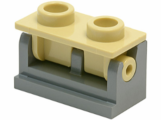 Lego Hinge Brick 1 x 2 with Tan Top Plate (3937 / 3938)