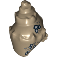 Lego Conch Shell with Marine Growth Print / Dark Tan