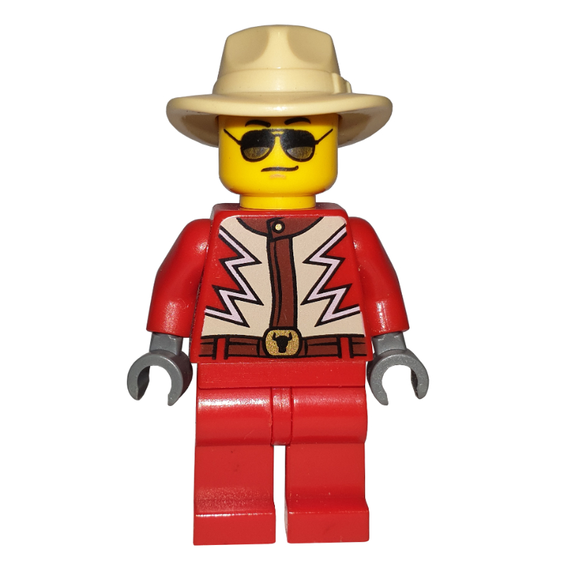 Lego Red Torso, Red Legs, Tan Hat