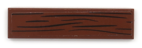 Lego Tile 1 x 4 with Wood Grain Pattern (Sticker) - Set 70655