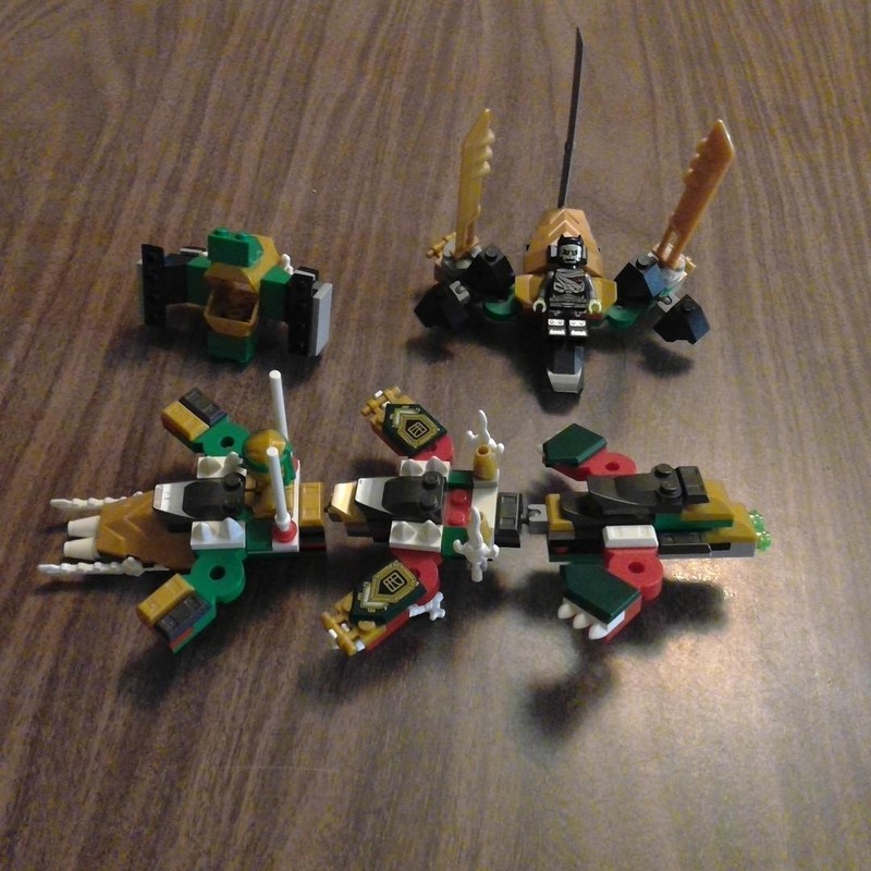 Lego Ninjago dragon MOC with enemy mech