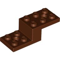 Lego Bracket 5 x 2 x 1 1/3 with Holes, Pin Bottom / Reddish Brown