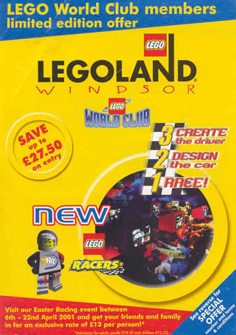 Lego 2001 Insert - World Club - UK (Racers)