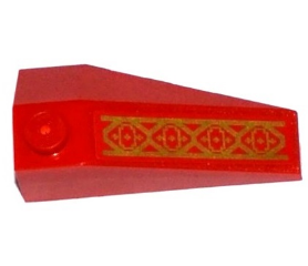 Lego Wedge 4 x 2 Triple Left with Gold Geometric Pattern (Sticker) - Set 70738