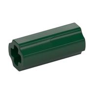 Lego Technic Axle Connector Smooth [with x Hole + Orientation] / Dark Green