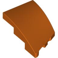 Lego Brick Wedged, Curved 3 x 2 with Stud Notch Left / Reddish Orange