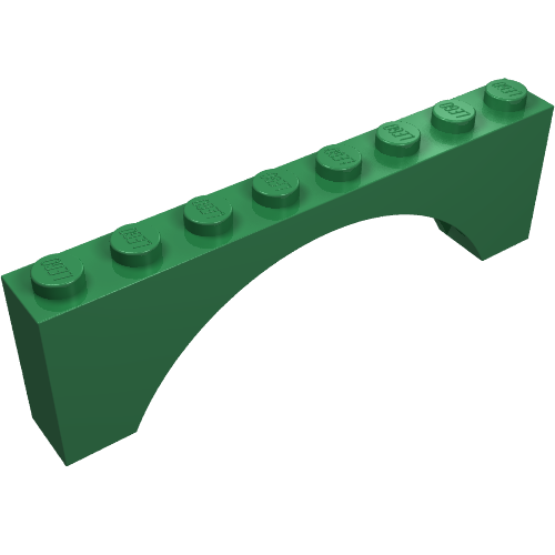 Lego Brick Arch 1 x 8 x 2 / Green