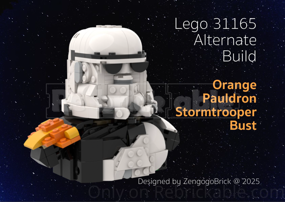 Lego 31165 Orange Pauldron Storm-trooper Bust