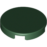 Lego Tile Round 2 x 2 with Bottom Stud Holder / Dark Green