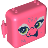 Lego Pod, Square 3 x 8 x 6 2/3 [Male] with Flamingo Face Print
