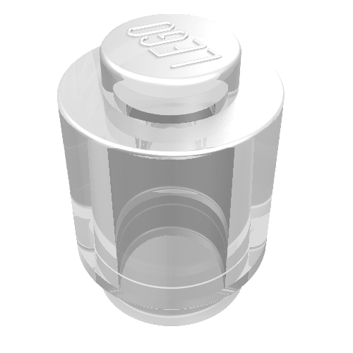 Lego Brick Round 1 x 1 Solid Stud / Trans-Clear
