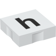 Lego Duplo Tile 2 x 2 with Lowercase 'h' Print