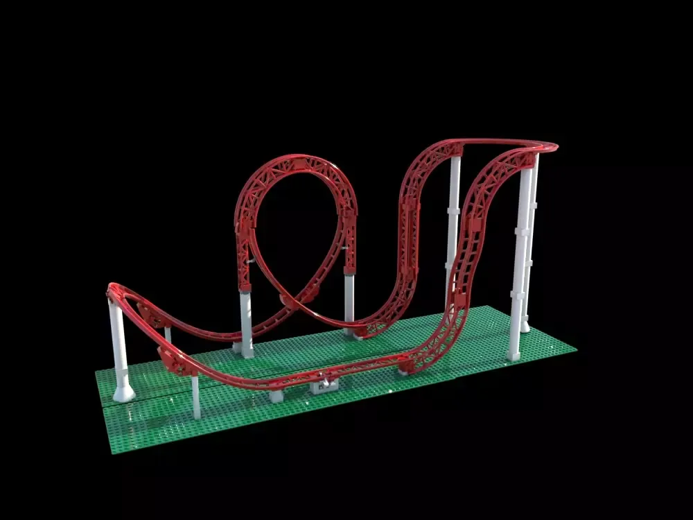 Lego Loop Roller Coaster (Tear Drop Shape) and many advance tracks
