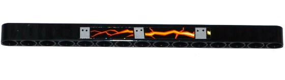 Lego Technic, Liftarm Thick 1 x 15 with Bolted Metal Plates, Cracks and Lava Pattern Model Right Side (Sticker) - Set 70314