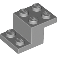 Lego Bracket 3 x 2 x 1 1/3 with Pin Bottom / Light Bluish Gray