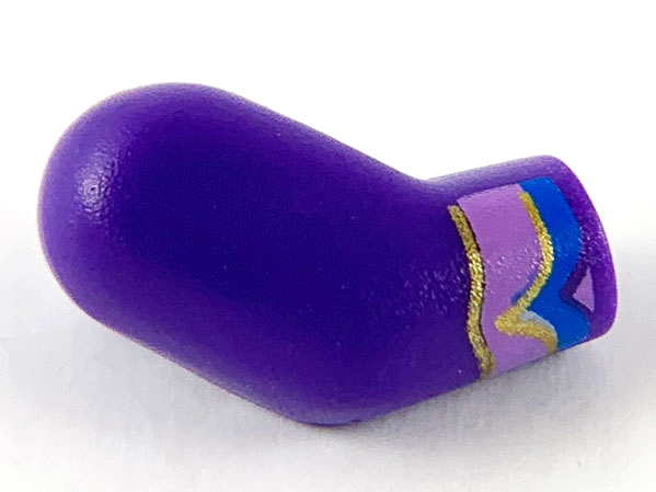 Lego Arm, Right with Medium Lavender, Blue and Gold Cuffs Pattern