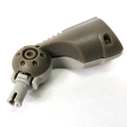 Lego Large Figure Limb, Mechanical Short, with Rotation Joint Ball, Pin, and Pin Hole with Friction, Light Gray Half, Right (Jens)