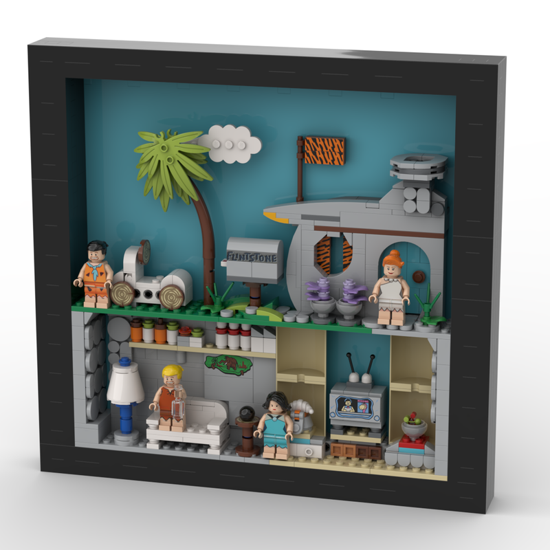 Lego The Flintstones in photo frame