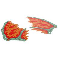 Lego Wings, Dragon with Sand Green Spines, Red/Tan Markings Print [Sheet of 2]
