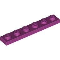 Lego Plate 1 x 6 / Magenta