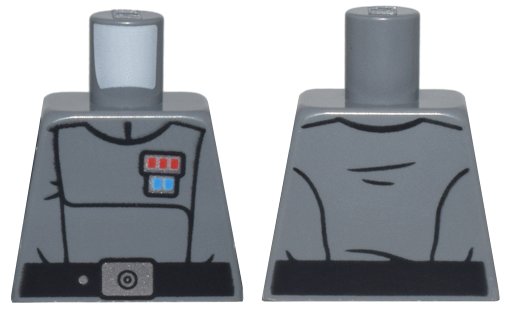 Lego Torso SW Imperial Officer 18 (Admiral Yularen) Pattern / Dark Bluish Gray