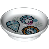 Lego Duplo Dish with Cake, Cupcake, and Pie Print / White