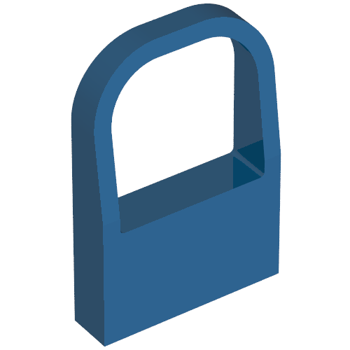 Lego Windowscreen 1 x 4 x 5 Curved Top / Blue