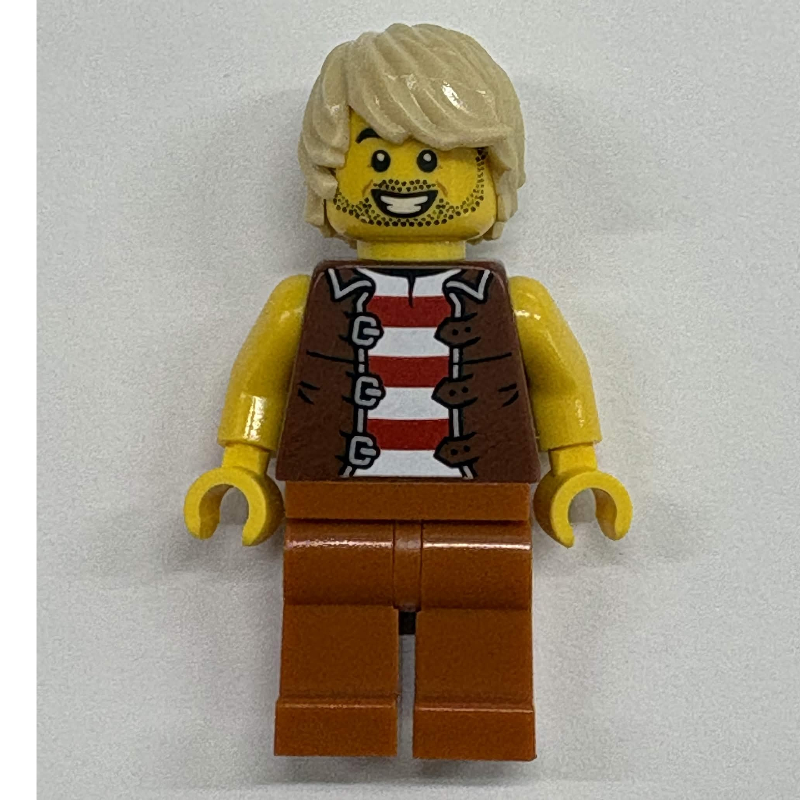 Lego Sailor, Dark Orange Legs, Tan Hair