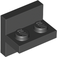 Lego Bracket 2 x 2 with 1 x 2 Vertical Studs / Black