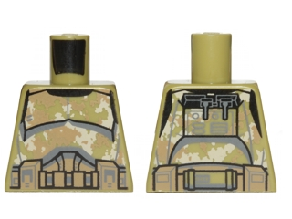 Lego Torso SW Armor Camouflage Kashyyyk Clone Trooper Pattern / Olive Green