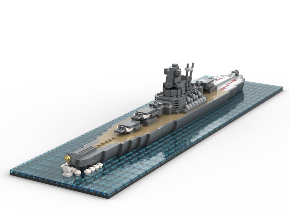 Lego IJN Yamato at sea